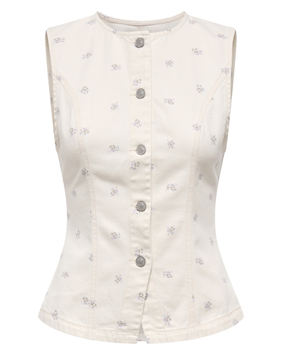 Only - ONLNaomi Waistcoat Top - Egret